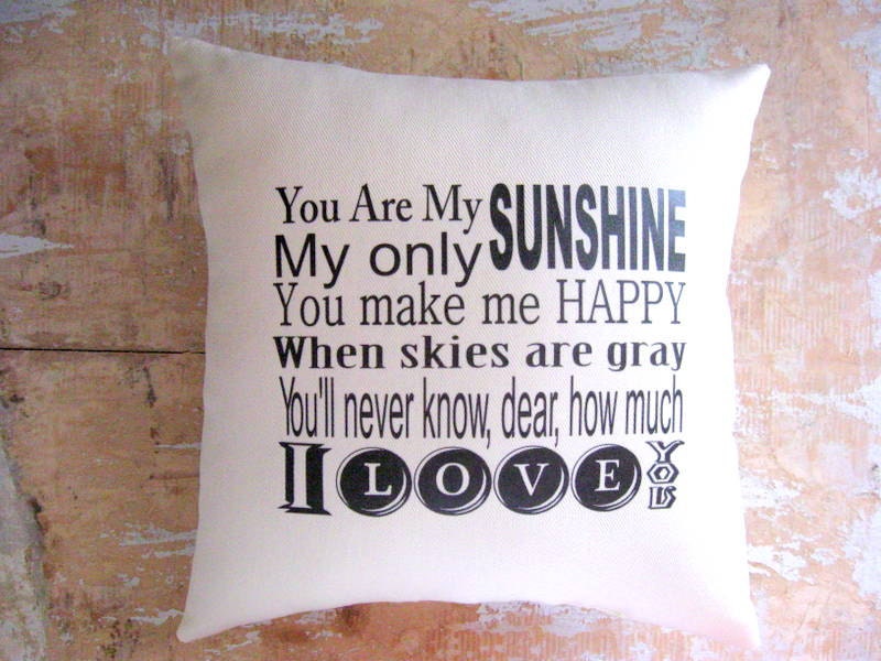 Pillow, You Are My Sunshine, Typography, Pottery Barn, Ballard Designs, Cottage Decor, Home Decor, Decorative Pillow