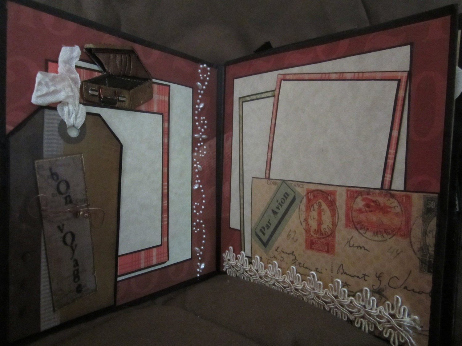 Scrapbook Album, Paper Bag Album, Premade Album, Family Vacation Photo Album by Island Lilly Designs