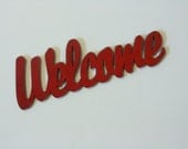 Wooden Welcome Sign, Wall hanging, Shabby chic, cottage, beach decor, wooden letters, home decor, Housewares, Wall Decor