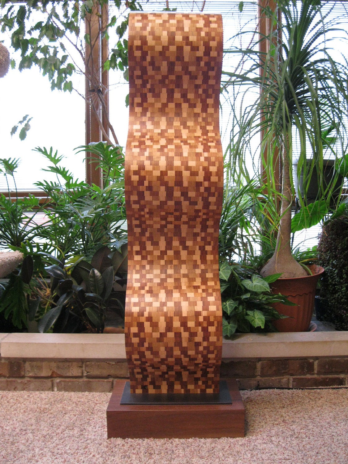 Modern Abstract Wood Sculpture