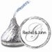 216 Personalized WEDDING MONOGRAM Candy Kiss Labels Stickers FAVORS