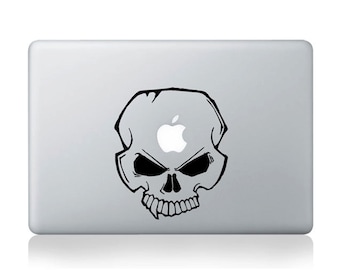 Skull - Mac Decal Macbook Stickers Macbook Decals Apple Decal  Macbook Pro Sticker Macbook Air  iPad2 Decals