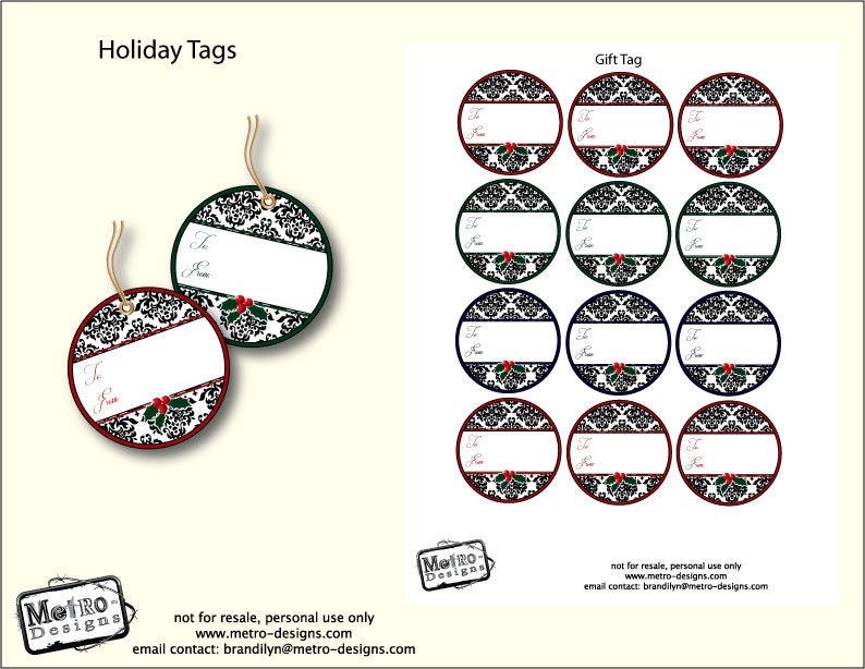 Christmas Gift Tag - Digital File Il_170x135