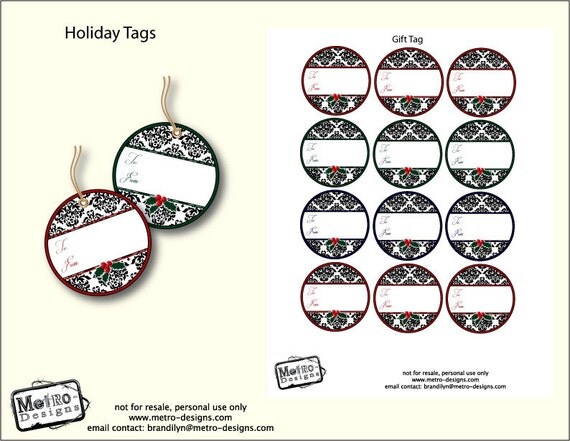 Christmas Gift Tag - Digital File Il_570xn