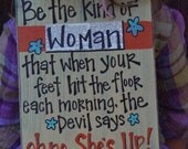 be the kind of woman handmade card