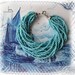 Handmade Fashion Jewelry Blue Tibet Jade Beads Bracelet Bangle