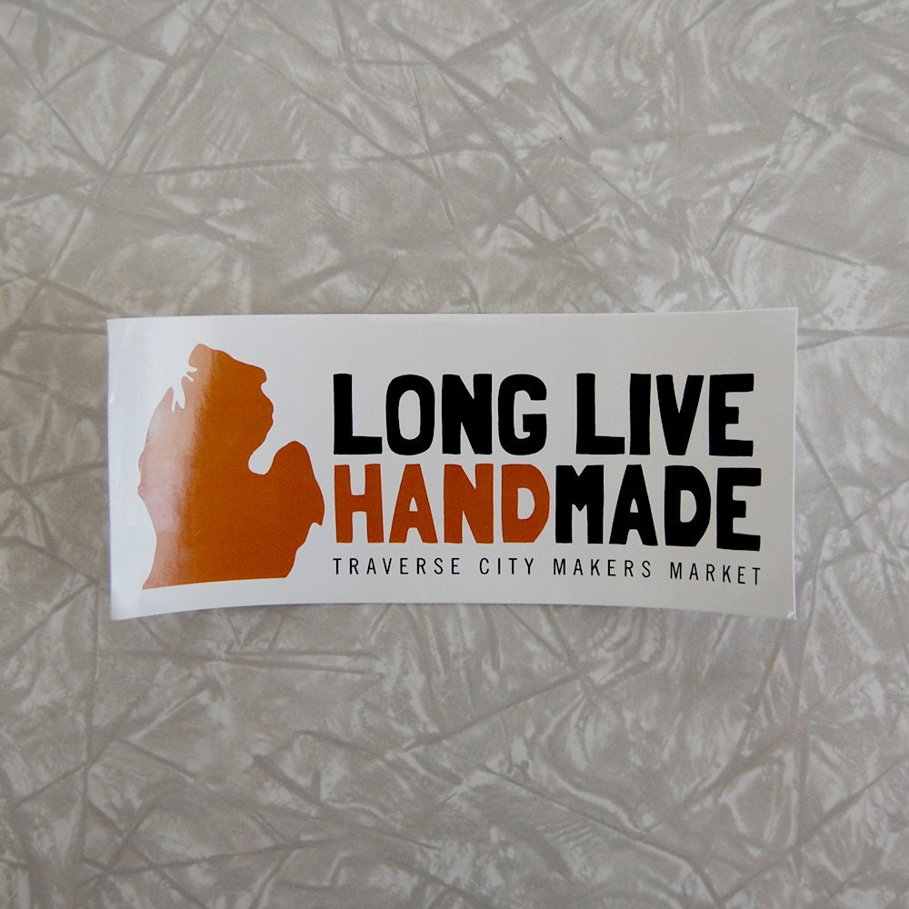 Long Live Handmade bumper sticker (COPPER)