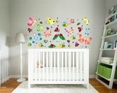 Wall decals nursery, children wall sticker, wall decals kids, baby nursery wall, girl wall decals, wall art children BUG ART