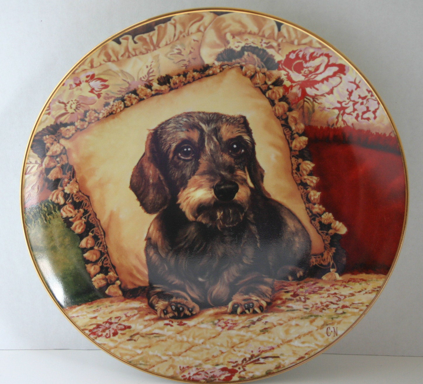 Sweet Dreams Danbury Mint Dachshunds Decorator Plate by Christopher Nick