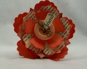 Paper Flower Magnet with a vintage feel