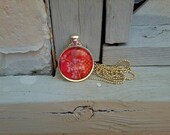 Budding branch pendant, with matching mini ball chain necklace