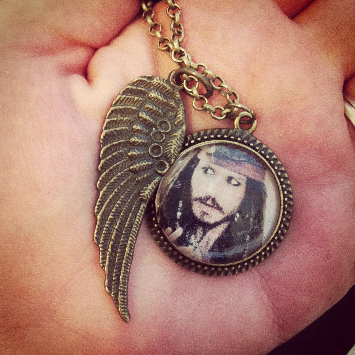 Jack sparrow wing necklace