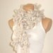 Light Grey Scarf, Hand Knit, Unique design, Best style, New seasons, Best color,Neckwarmer, Lariat..