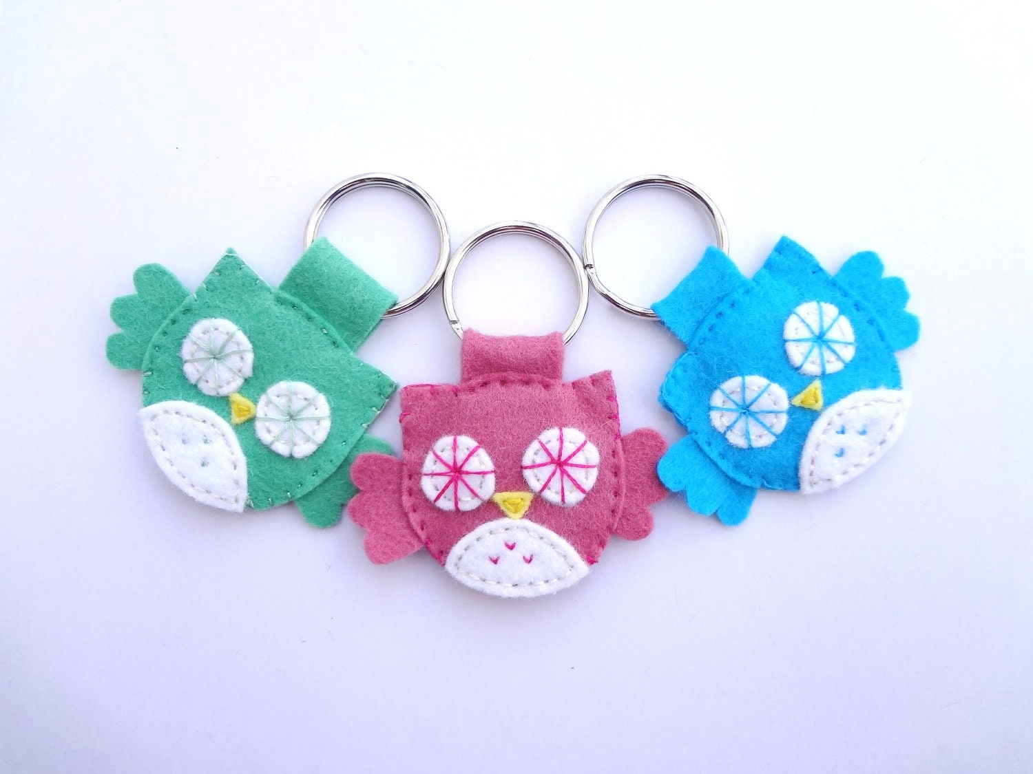 Cute Felt Pastel Owl- Mint, Rose, or Turquoise