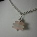 Stacked pink and white sea glass necklace