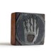 Vintage metal Letterpress stamp: a rare rather strange hand