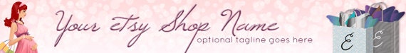 OOAK Etsy Shop Banner Avatar Image Set - Ginger Glow