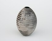 Striped Ceramic Vessel - Sawdust Fired Pot