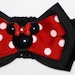 Minnie Mouse Red and Black Polka Dot Hair Bow