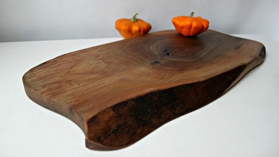 Rustic Cutting/ serving Board, black walnut, for your organic kitchen, from sustainably harvested wood