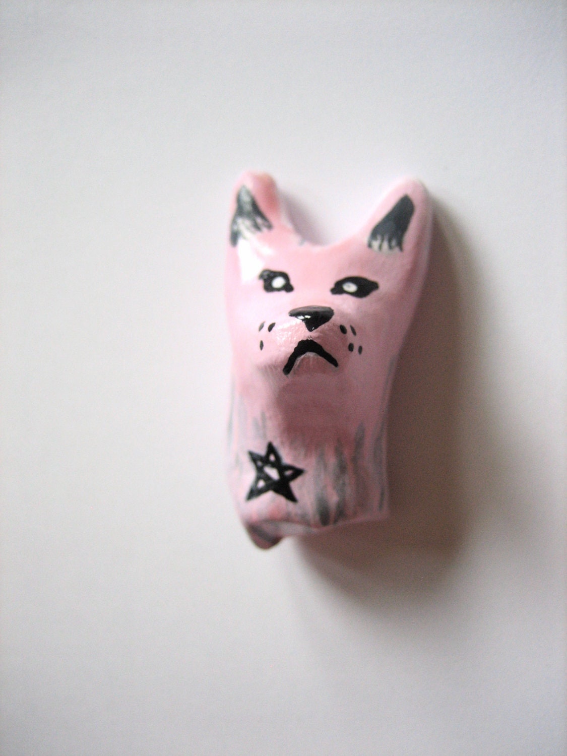 Dire Wolf Spirit Animal Brooch - Rose