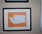 Custom My Heart Is In Washington Print