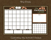 Personalized Wall Calendar - 20 x 30 Print - Dry Erase - Custom Made