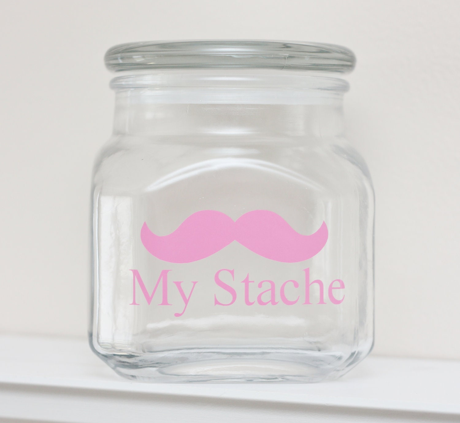 My Stache - Mustache Money Jar - LIGHT PINK