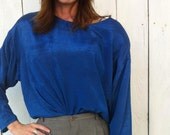 1980s sapphire shimmer shirt