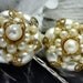 Romantic Winter Bridal Pearl Filigree Hair Pins, Vintage Recycled