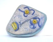 Ceramic wall art  face - ceramic face - ceramic art - handmade ceramic