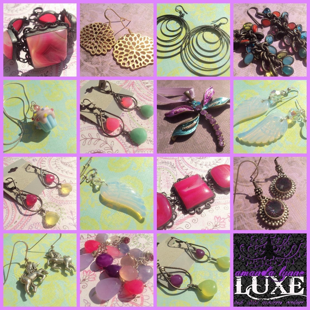 Multi Gemstone Earrings by Amanda Lynne LUXE