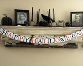 Halloween Banner Decoration - Happy Halloween - Black and Orange - Photo Prop or Decoration