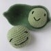 Two Peas in a Pod Amigurumi Crochet Baby Rattle