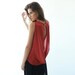 Red Land blouse,Open back,Top