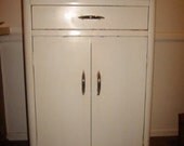 Vintage Enamel Topped Metal Retro Kitchen/Pantry/Microwave Stand