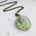 Dandelion Necklace Dandelion Seeds Green Make a Wish Mint Aqua Fluffy Seeds Real Flower Oval Summer Resin Pendant