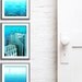 SET of any THREE 5x7" fine art illustration prints  - Paris art illustration print,Paris decor,Love,turquoise,blue,France,French fine art