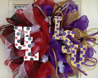 LSU Tigers / UL Ragin Cajuns House United Wreath