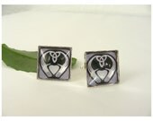 Skyrim Glass Cufflinks- Game Jewelry