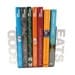 Modern bookends - Good eats - for your favourite cookbooks, laser cut from metal