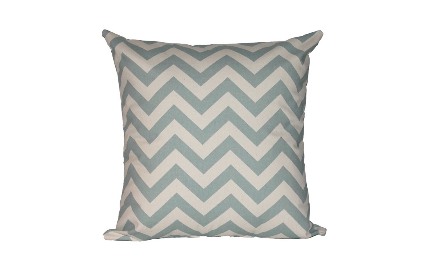 Village Blue Pillow Cover Euro 22" x 22" or 24" x 24" Hidden Zipper Closure