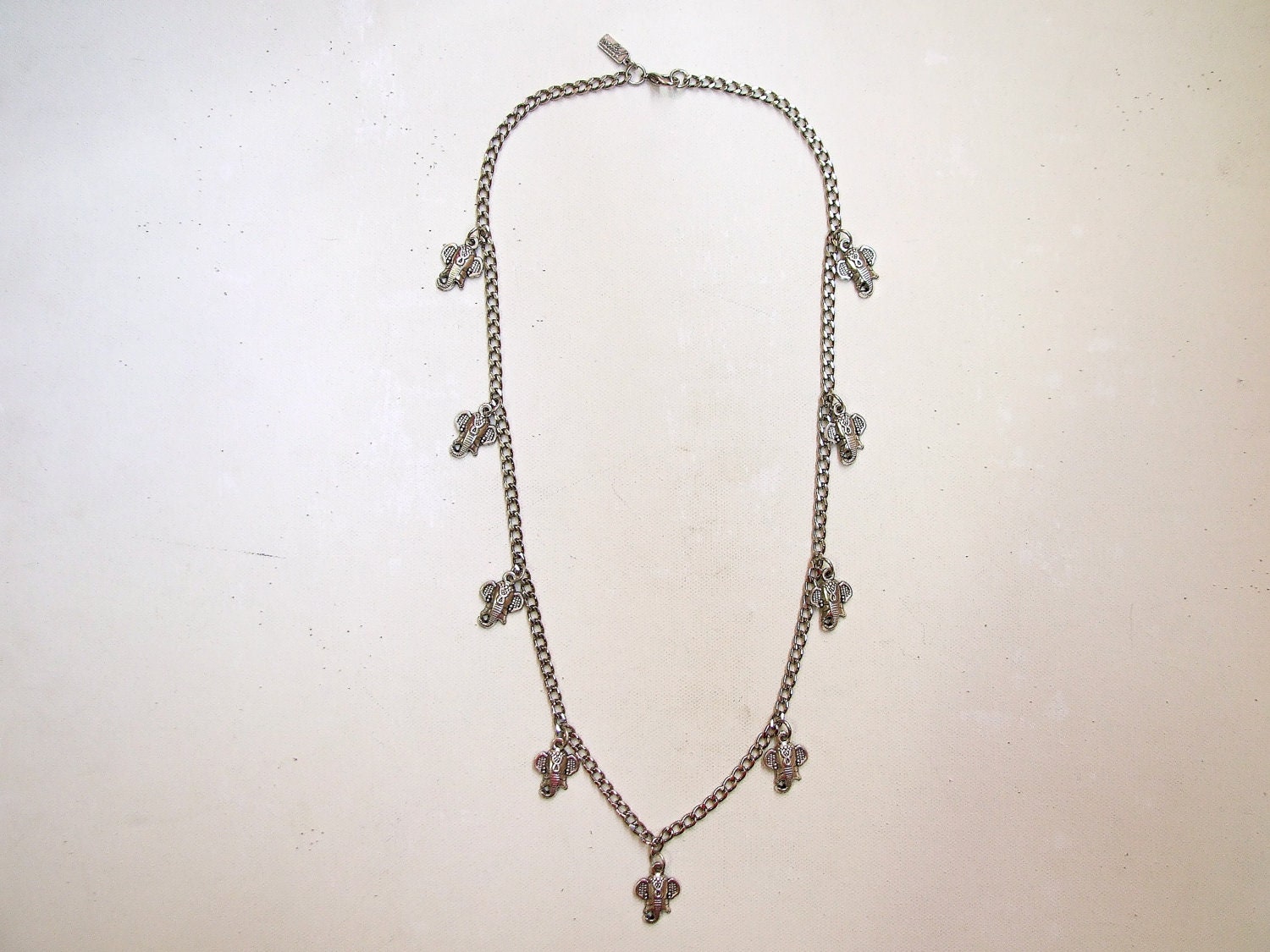 Floating Ganesh Head Charm Necklace.