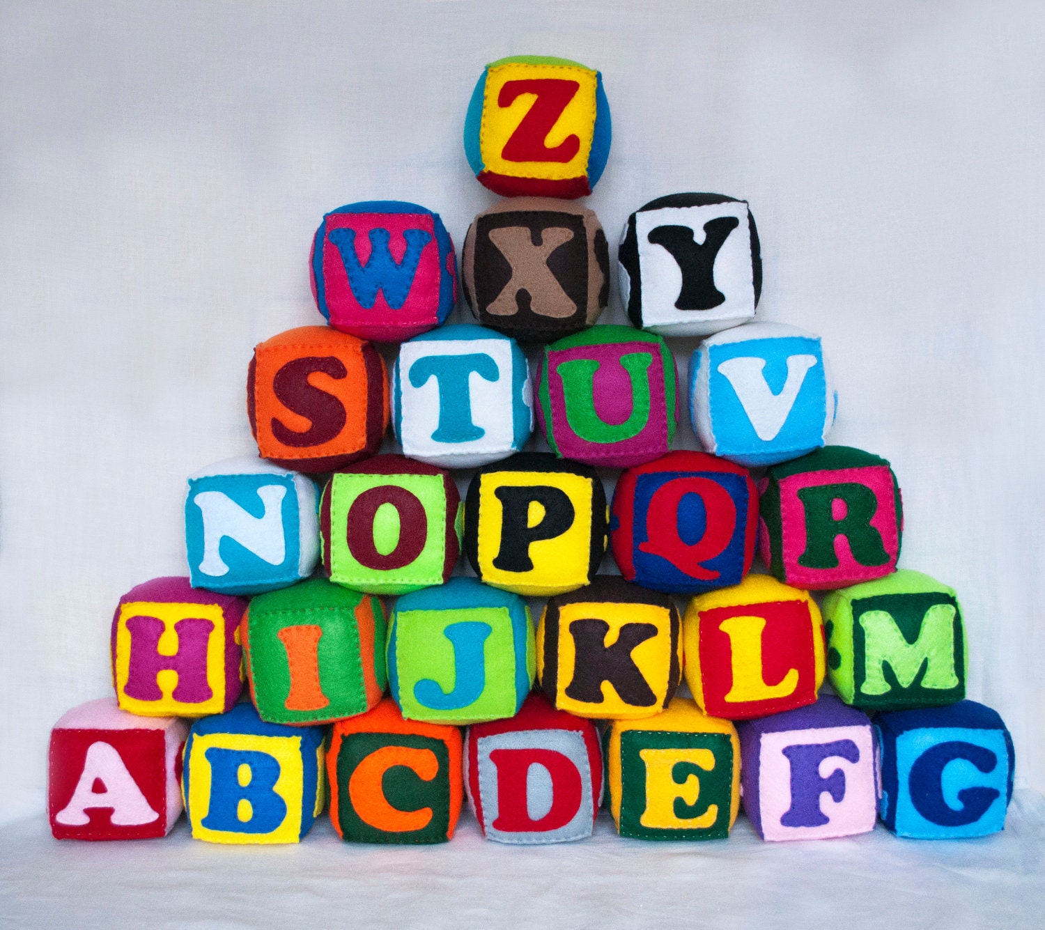 Felt ZOO alphabet, 26 alphabet cubes, felt blocks, zoo alphabet, letters, numbers, figures, shapes, abc, 123, MADE to ORDER - IrraNellie