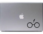 Glasses w/ Scar Decal / Vinyl Sticker for Laptop - Harry Potter Inspired