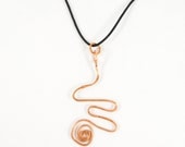 Copper Necklace: Hand Forged  Winding Path 1215