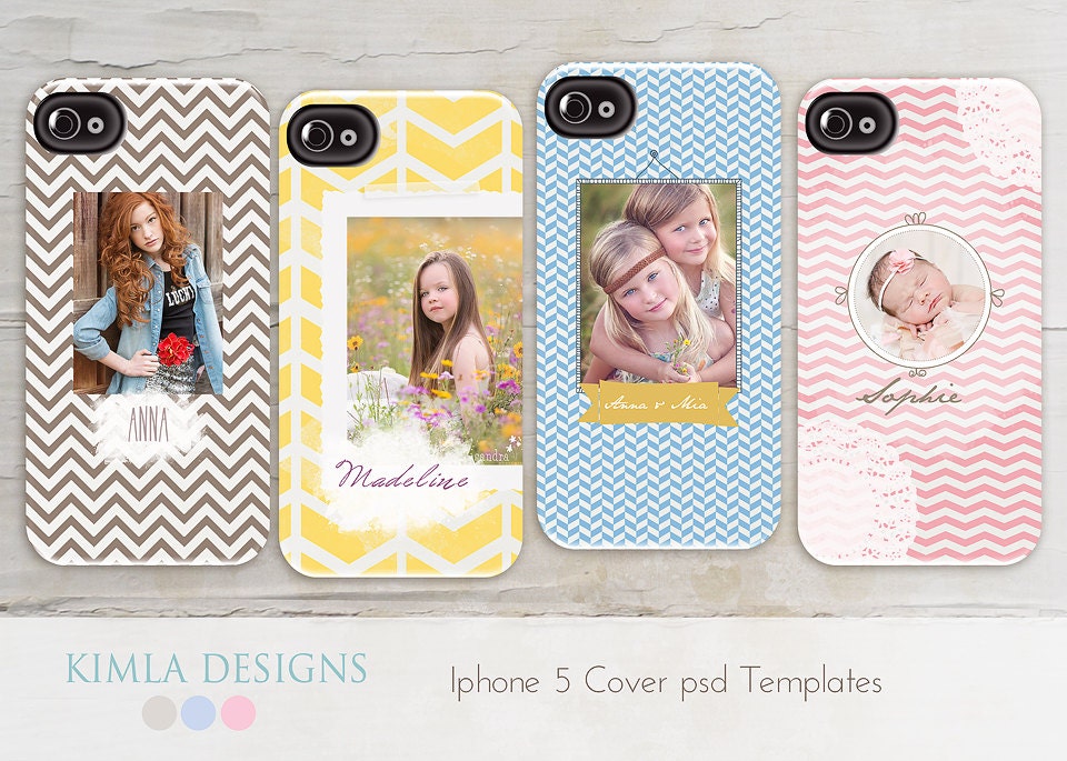 INSTANT DOWNLOAD Iphone 5 Cover psd templates