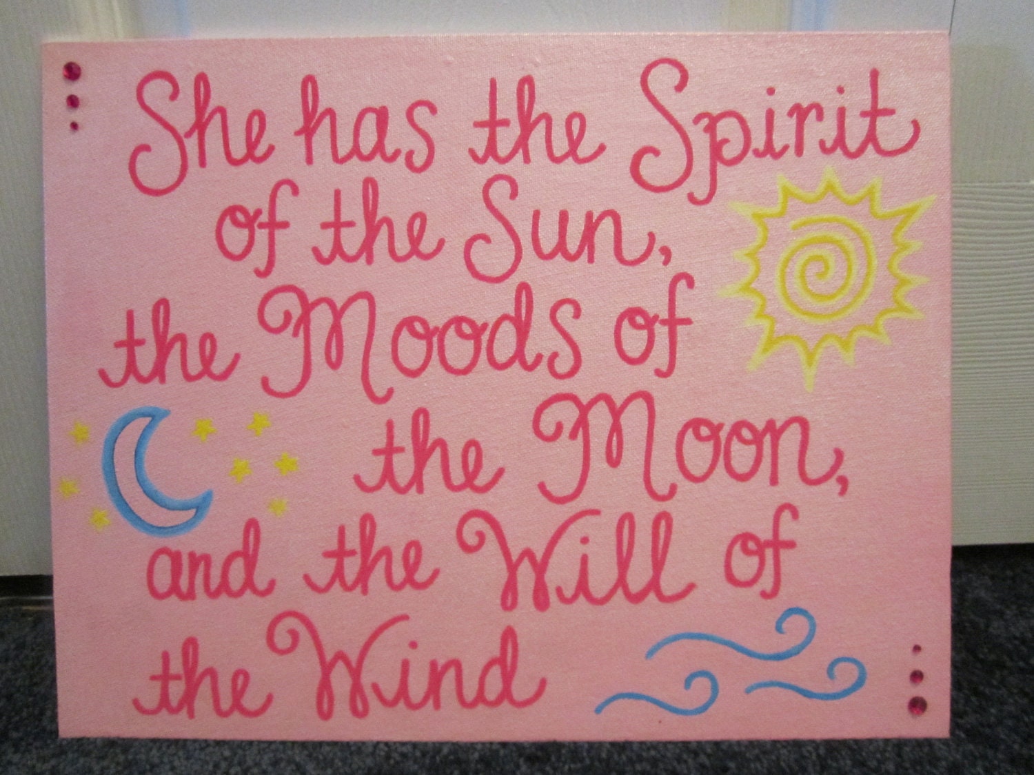 Hand-painted Canvas with Quotation