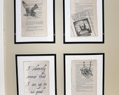 Harry Potter Prisoner of Azkaban - Upcycled book page art prints - Home decor - Great for framing