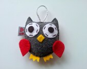 Valentine Owl ECO FELT Ornament Made to Order Valentine Gift Party Favor